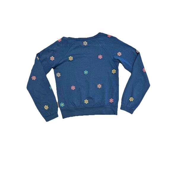 Lilly Pulitzer Women’s XS Landyn Sweatshirt Top Comfy Navy Pullover Embroidered - Picture 2 of 6